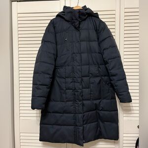 Black Quilted Long Puffer Coat